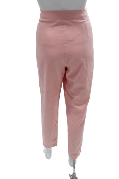 Altuzarra Women Ankle Pants Pink Virgin Wool Zip Size 42