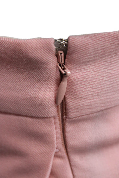 Altuzarra Women Ankle Pants Pink Virgin Wool Zip Size 42