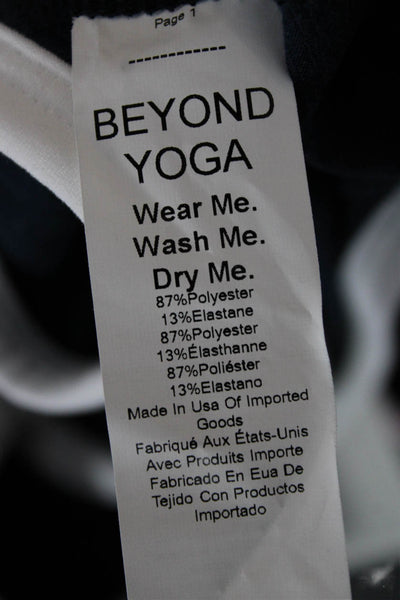 Beyond Yoga Women Cropped Tank Blue Scoop Neck Polyester Size S