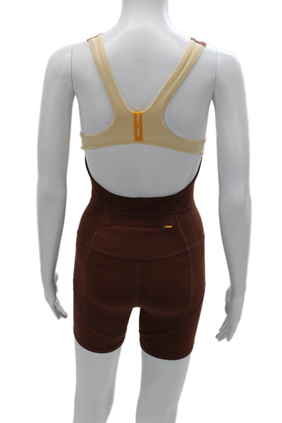 Sorel Women Sleeveless V-Neck Recycled Nylon Romper Brown Size XS