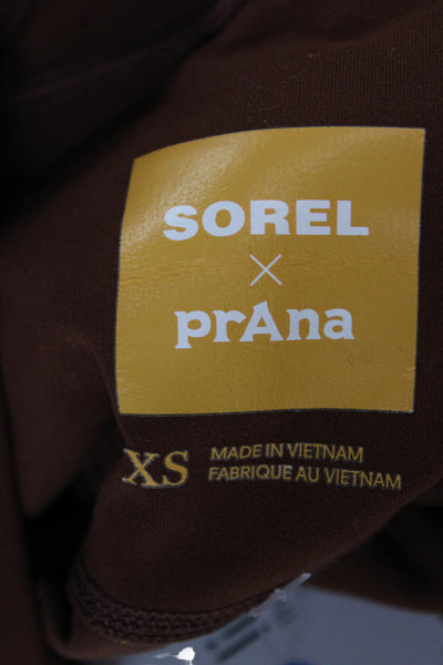 Sorel Women Sleeveless V-Neck Recycled Nylon Romper Brown Size XS