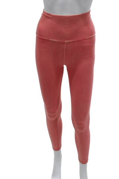 FP Movement Women Ankle Leggings Pink Nylon Solid Pull On Size XS