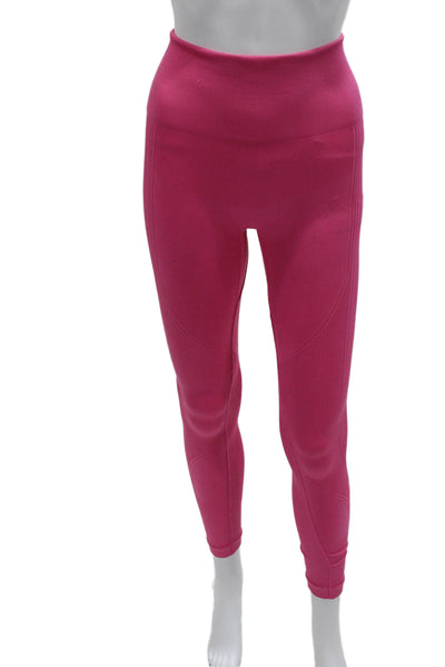 ALALA Womens Compression Leggings Pink Nylon Size M