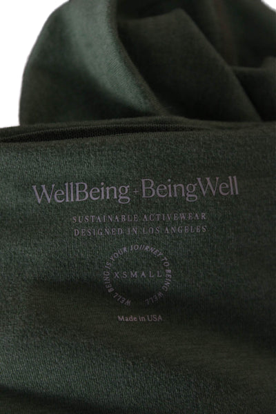 Wellbeing Beingwell Women Ankle Leggings Green Polyester Size XS