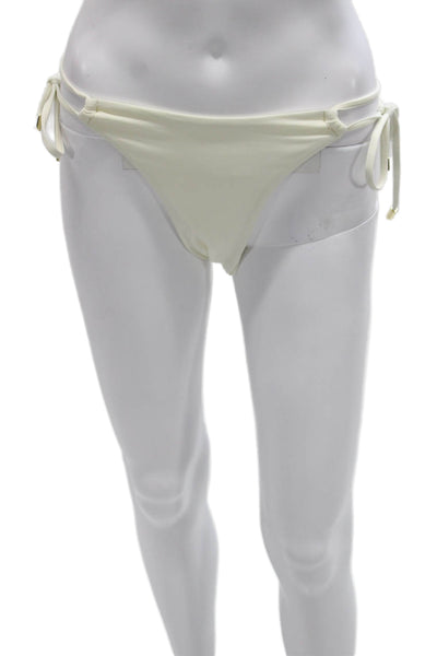 Monday Swimwear Womens Ivory Bikini Bottom Size S
