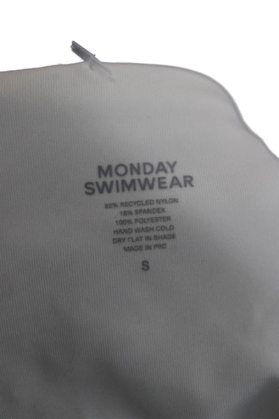 Monday Swimwear Womens Ivory Bikini Bottom Size S