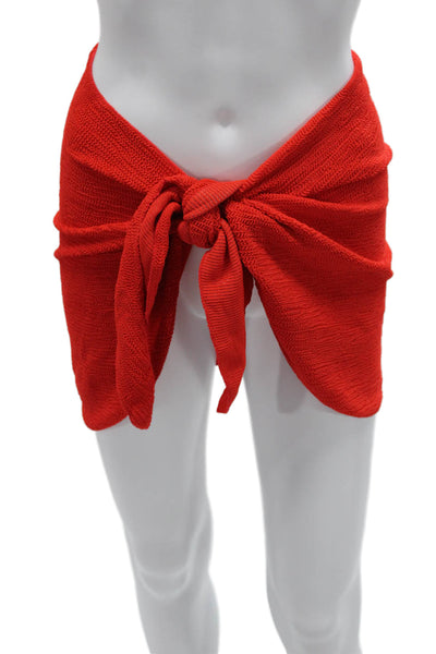 Monday Swimwear Womens Red Swimsuit Coverup 94% Recycled Nylon Size S