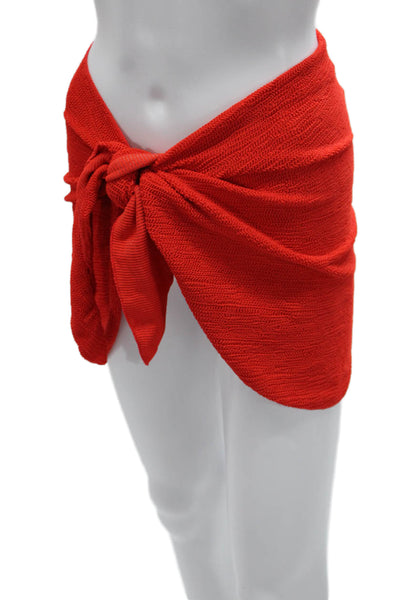 Monday Swimwear Womens Red Swimsuit Coverup 94% Recycled Nylon Size S