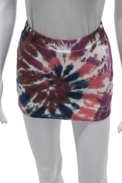 Lovers + Friends Womens Multicolor Geometric Cotton Mini Skirt Pull On Size XS