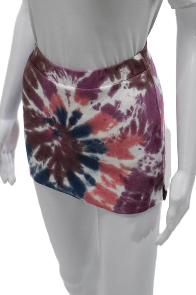 Lovers + Friends Womens Multicolor Geometric Cotton Mini Skirt Pull On Size XS