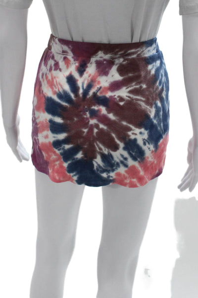 Lovers + Friends Womens Multicolor Geometric Cotton Mini Skirt Pull On Size XS