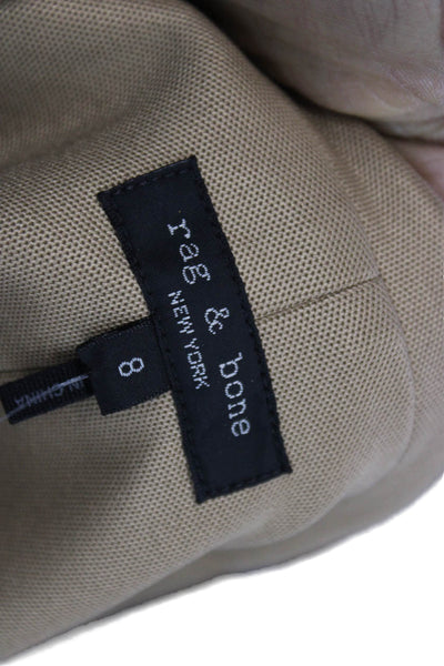 Rag & Bone Womens Basic Jacket Beige Button Long Sleeve Size 8