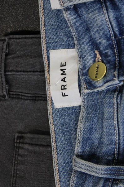Frame Women Skinny Blue Jeans Mid Rise Cotton Size 28