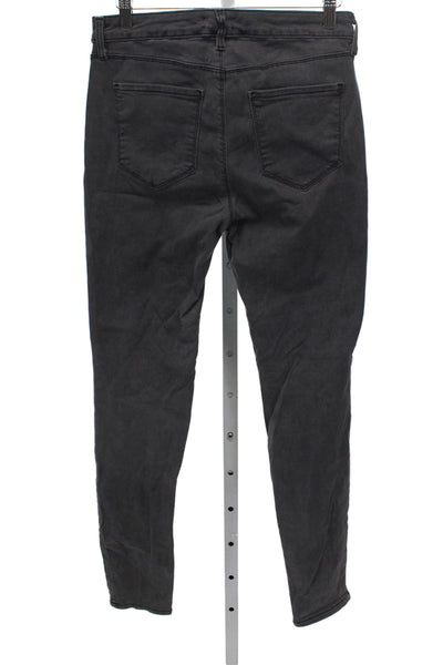 L'Agence Women Skinny Gray Jeans Cotton Blend Low Rise Size 28