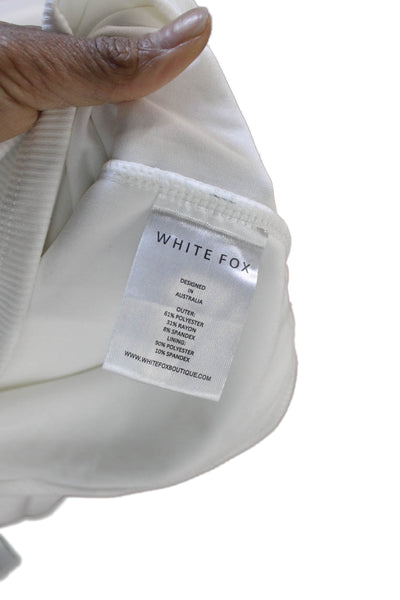 White Fox Womens Basic White Sleeveless Scoop Neck Tank Size L
