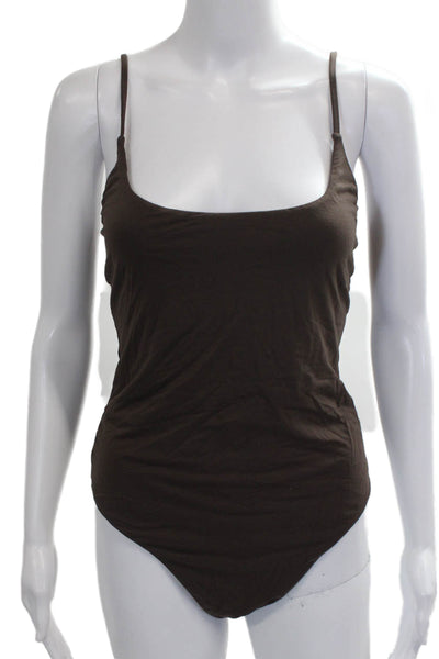 House of Harlow 1960 Womens One Piece Bodysuit Brown Sleeveless Size L