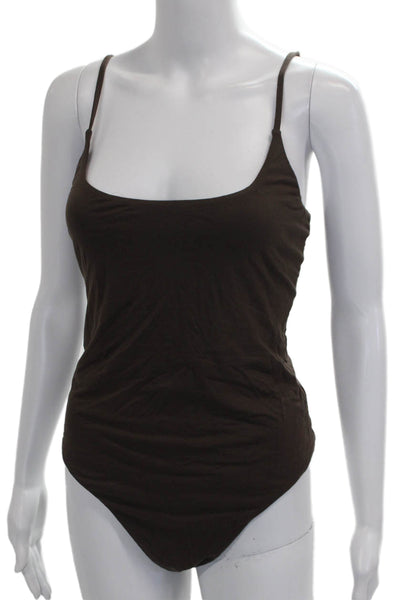 House of Harlow 1960 Womens One Piece Bodysuit Brown Sleeveless Size L