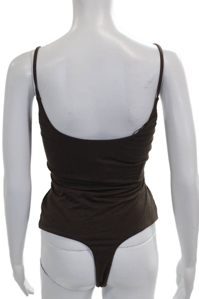 House of Harlow 1960 Womens One Piece Bodysuit Brown Sleeveless Size L