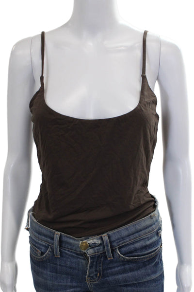 House of Harlow 1960 Womens One Piece Bodysuit Brown Sleeveless Size L