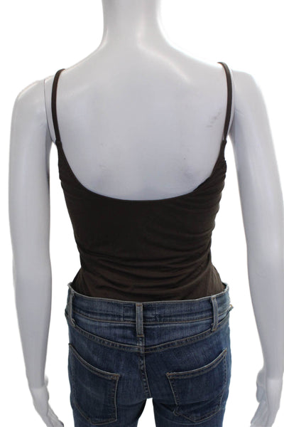 House of Harlow 1960 Womens One Piece Bodysuit Brown Sleeveless Size L