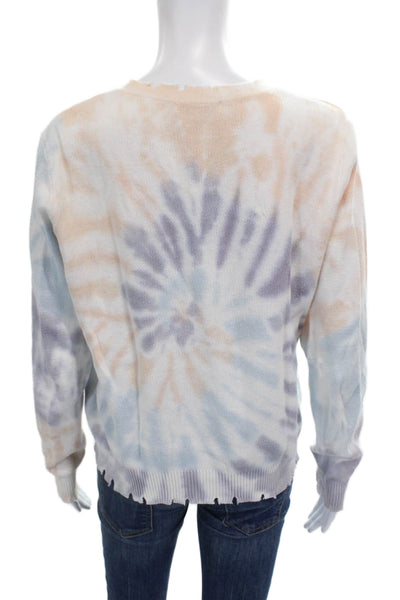 Fate. Womens Pullover Sweater Multicolor Geometric Long Sleeve Cotton Size M