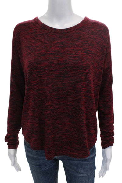 Rag & Bone Women Basic Long Sleeve T-Shirt Red Crew Neck Size S