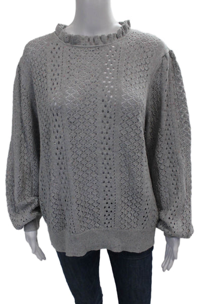 Sundance Women Pullover Sweater Gray Long Sleeve Size XL