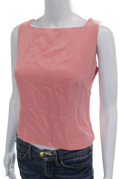 Worth Women Basic Silk Pink Sleeveless Square Neck Tank Size 10