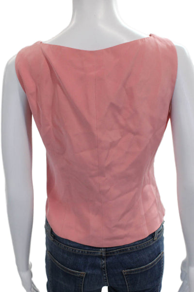 Worth Women Basic Silk Pink Sleeveless Square Neck Tank Size 10