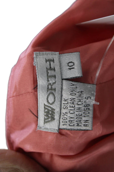 Worth Women Basic Silk Pink Sleeveless Square Neck Tank Size 10