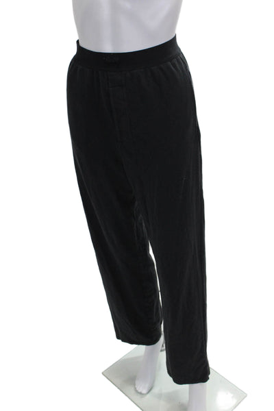 Skims Womens Pull On Pajama Pants Black Cotton Blend Size Extra Small