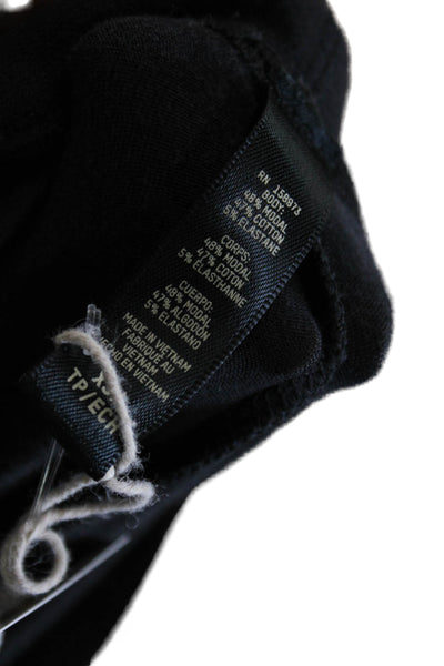 Skims Womens Pull On Pajama Pants Black Cotton Blend Size Extra Small