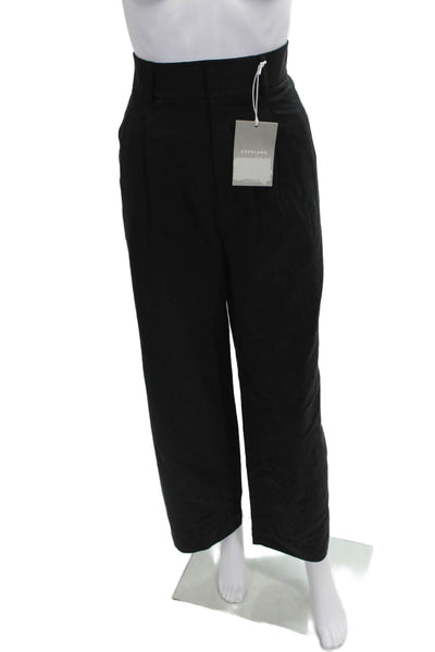 Everlane Womens Black Tencel Ankle Pants Button Closure Petite Size 4