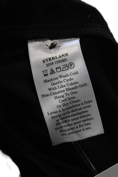 Everlane Womens Black Tencel Ankle Pants Button Closure Petite Size 4