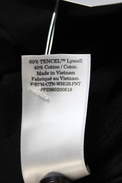 Everlane Womens Black Tencel Ankle Pants Button Closure Petite Size 4