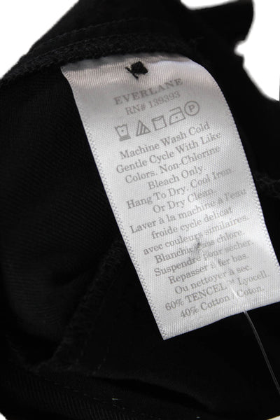 Everlane Womens Ankle Pants Black Lyocell Petite Size 4