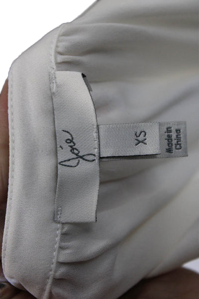 Joie Womens Ivory Silk V Neck Sleeveless Basic Blouse Pullover Size XS