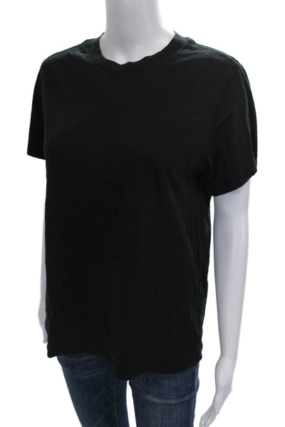 Lululemon Women Black Pima Cotton Basic T-Shirt Short Sleeve Size 2