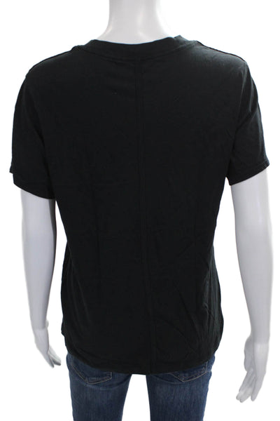 Lululemon Women Black Pima Cotton Basic T-Shirt Short Sleeve Size 2