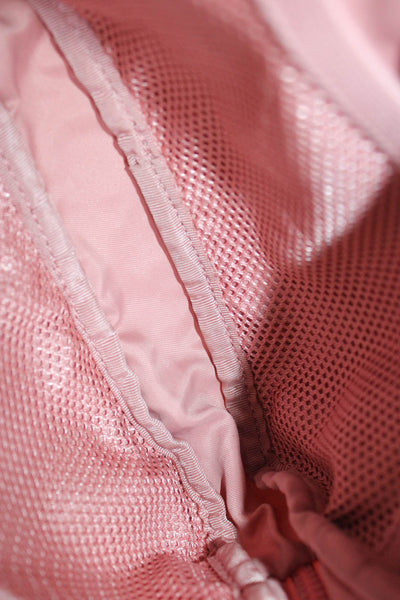 Lululemon Womens Silver Tone Zip Around Adjustable Strap Belt Bag Pink