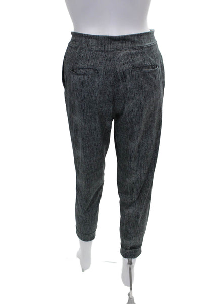 Lululemon Women Ankle Pants Gray Flecked Nylon Drawstring Size S