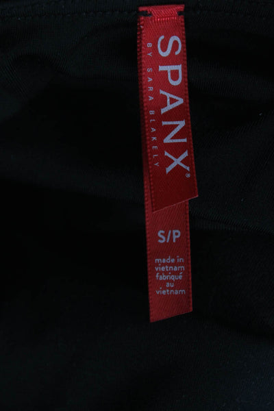 SPANX® Women Ankle Leggings Black Polyester Solid Size S