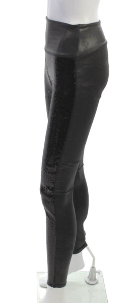 SPANX® Women Ankle Leggings Petite Black Polyester Solid 28in Inseam Size S