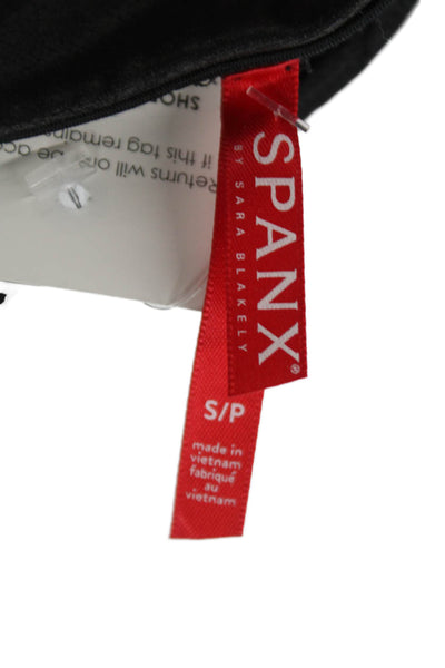 SPANX® Women Ankle Leggings Petite Black Polyester Solid 28in Inseam Size S