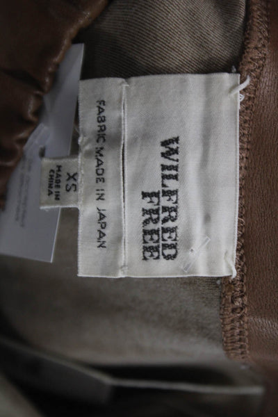 Wilfred Free Women Ankle Leggings Brown Polyurethane Size XS