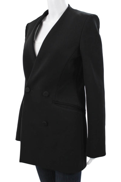 Stella McCartney Womens Basic Jacket Black Long Sleeve Button Polyamide Size 44