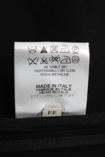 Stella McCartney Womens Basic Jacket Black Long Sleeve Button Polyamide Size 44