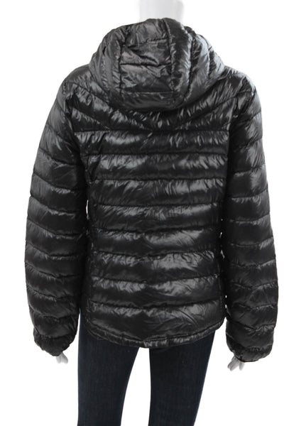 Miss Sixty Womens Puffer Jacket Black Nylon Zip Size L