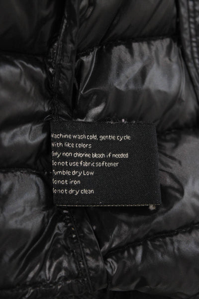Miss Sixty Womens Puffer Jacket Black Nylon Zip Size L