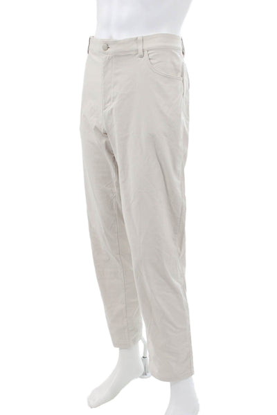 Adidas Mens Beige Khakis Polyamide Button Closure Size 36